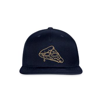 Cheesy Tomato Pizza Slice - Snapback Baseball Cap - navy - Front