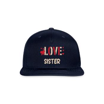 LOVE SISTER - Snapback Baseball Cap - navy - Front