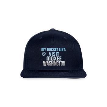 Moxee Washington Bucket List Home Town - Snapback Baseball Cap - navy - Front