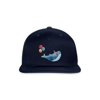 Whale Squad Whale lover Whale Graphics - Snapback Baseball Cap - navy - Front