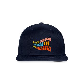 Grow Through What You Go Throygh - Snapback Baseball Cap - navy - Front