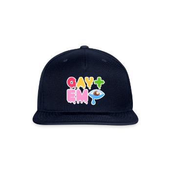 Gay Emo Funny LGBT Cool Pride - Snapback Baseball Cap - navy - Front