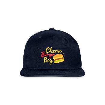 Cheeseburger Boy - Snapback Baseball Cap - navy - Front