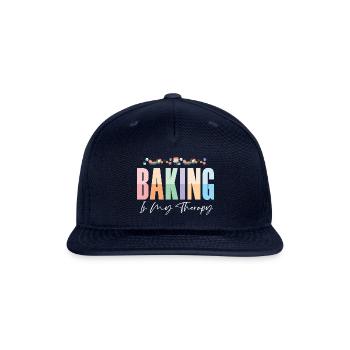 Baking is my Therapy 1b - Snapback Baseball Cap - navy - Front