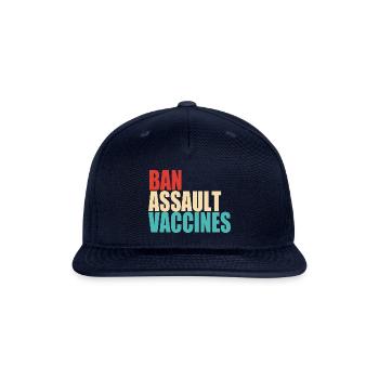 Ban Assault Vaccines - Snapback Baseball Cap - navy - Front