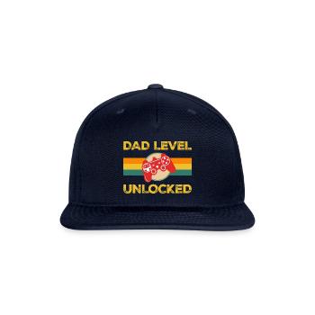 Dad Level Unlocked - Snapback Baseball Cap - navy - Front