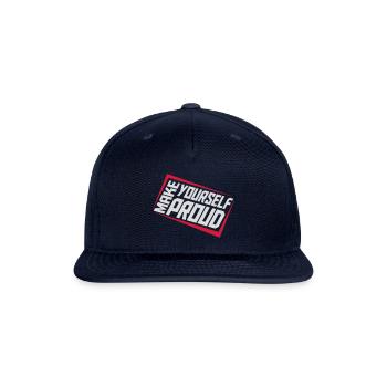 make yourself proud quote - Snapback Baseball Cap - navy - Front