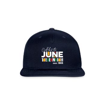 Celebrate Juneteenth Since 1865 - Black History - Snapback Baseball Cap - navy - Front