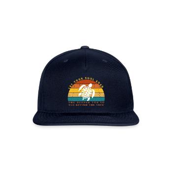 Soulful Depths: Where Views Soar Below - Snapback Baseball Cap - navy - Front