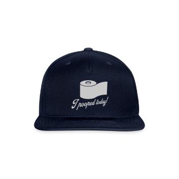 I pooped today quote - Snapback Baseball Cap - navy - Front