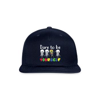 Dare To Be Yourself T-Shirt - Snapback Baseball Cap - navy - Front