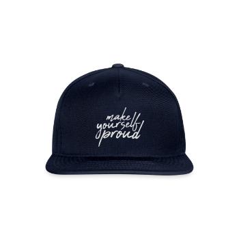 make yourself proud quote - Snapback Baseball Cap - navy - Front