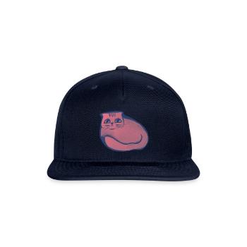 cat loaf - Snapback Baseball Cap - navy - Front