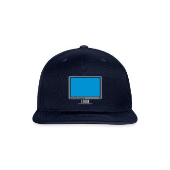 design screen display computer - Snapback Baseball Cap - navy - Front