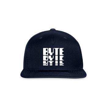 Computer Nerd Byte Retro 70s Tech - Snapback Baseball Cap - navy - Front