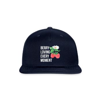 Berry Loving Every Moment Raspberry - Snapback Baseball Cap - navy - Front