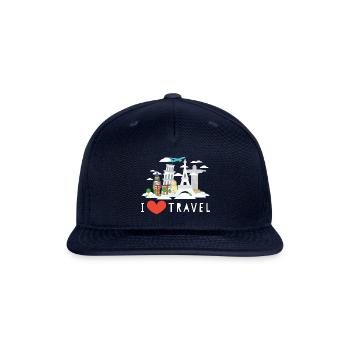 Love Travel - Snapback Baseball Cap - navy - Front