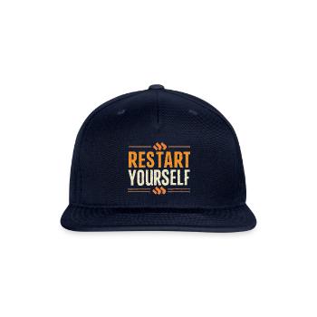 Restart Yourself - Snapback Baseball Cap - navy - Front