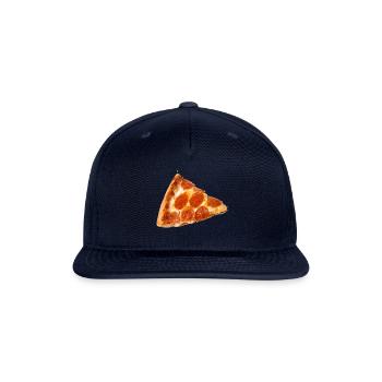 pizza, slice, pizza slice, dripping, pepperoni - Snapback Baseball Cap - navy - Front