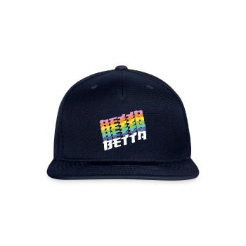 Betta font rainbow - Snapback Baseball Cap - navy - Front
