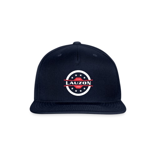 White on Black Lauzon MMA Logo w No Words - Snapback Baseball Cap