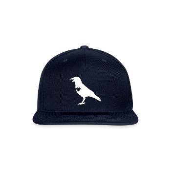 Raven Silhouette Heart - Snapback Baseball Cap - navy - Front