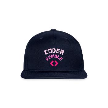 Female Coder - Snapback Baseball Cap - navy - Front