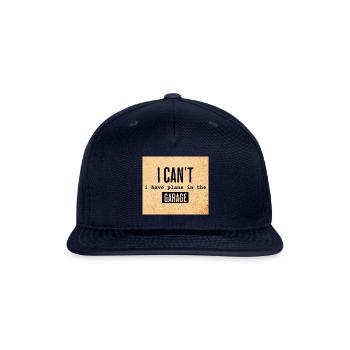 I Can't I Have Plans In The Garage - Snapback Baseball Cap - navy - Front