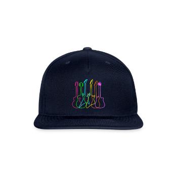 CELEBRATE DIVERSITY GUITARIST Musician E Guitar - Snapback Baseball Cap - navy - Front