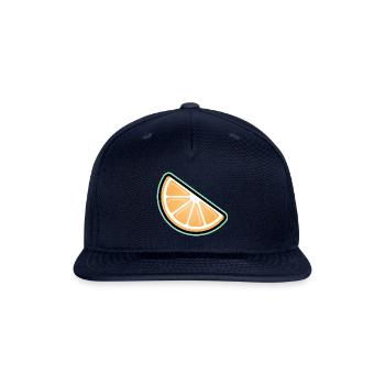 Orange Slice - Snapback Baseball Cap - navy - Front