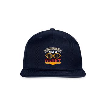 Corona Virus Be Alert - Snapback Baseball Cap - navy - Front