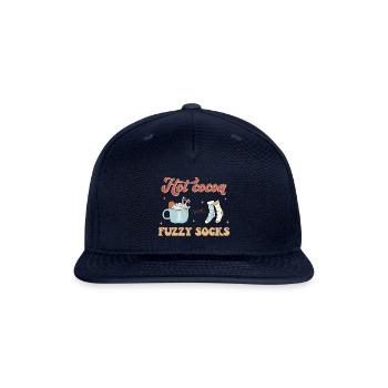 Hot Cocoa and Fuzzy Socks Cozy - Snapback Baseball Cap - navy - Front