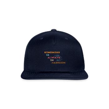 Kindness Is Always In Fashion - Snapback Baseball Cap - navy - Front