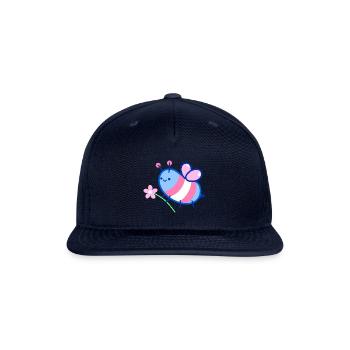 Trans pride bee - Snapback Baseball Cap - navy - Front