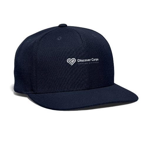 DiscoverCorp Logo Horizontal Rev High white - Snapback Baseball Cap