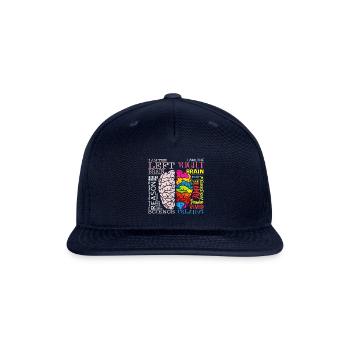 Brain Parts Left and Right Brain Neuroscience - Snapback Baseball Cap - navy - Front