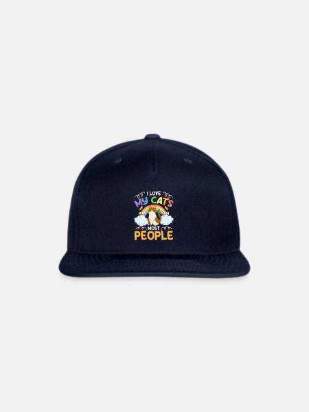 Cat Master - Snapback Baseball Cap - navy