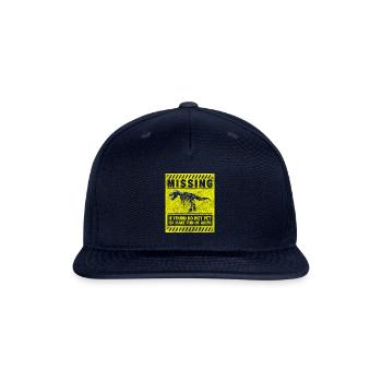 Dino Prehistoric Velociraptor Dinosaurs - Snapback Baseball Cap - navy - Front