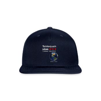 geo map monde Tahlequah top right 3 - Snapback Baseball Cap - navy - Front