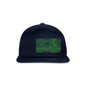 green dots - Snapback Baseball Cap - navy - Front