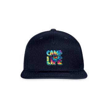 camp life,SUMMER Camp, fall camp,boy scouts,trekki - Snapback Baseball Cap - navy - Front