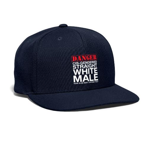 Straight White Male Warning - Snapback Baseball Cap
