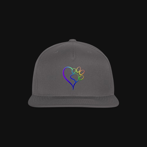 Paw Print on my Heart Rainbow Bridge - Snapback Baseball Cap