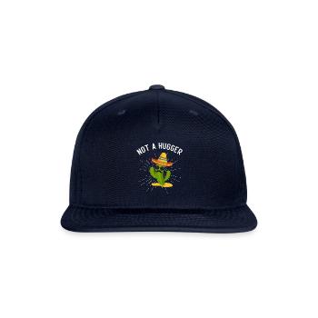 Not A Hugger - Snapback Baseball Cap - navy - Front