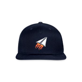Burning Paper Airplane Pilot Paper Plane Master - Snapback Baseball Cap - navy - Front