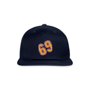 69 number sixty nine - Snapback Baseball Cap - navy - Front