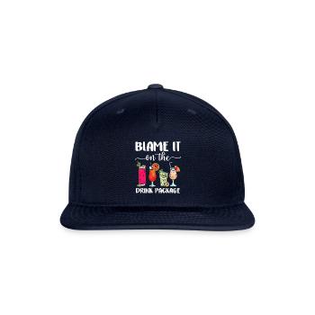 Blame It On The Drink Package Funny Cruise Boat - Snapback Baseball Cap - navy - Front