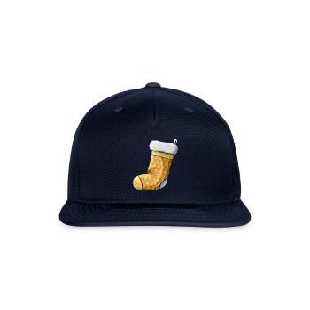 Sock For Your Chimney For Christmas With Bitcoin - Snapback Baseball Cap - navy - Front