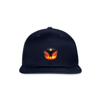 Mothman at sunset - Snapback Baseball Cap - navy - Front