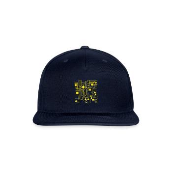 Motherboard Power Circuit Computer Core Nerd - Snapback Baseball Cap - navy - Front